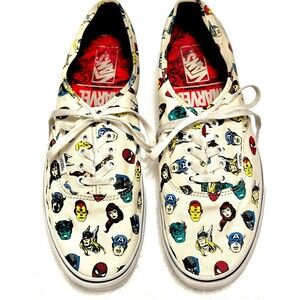 Vans 2018 Marvel  Authentic Marvel Heads Sneakers Shoes Avengers Ironman Hulk 13